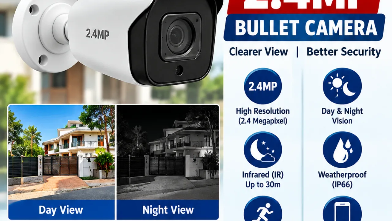 2.4 MP bullet camera installation