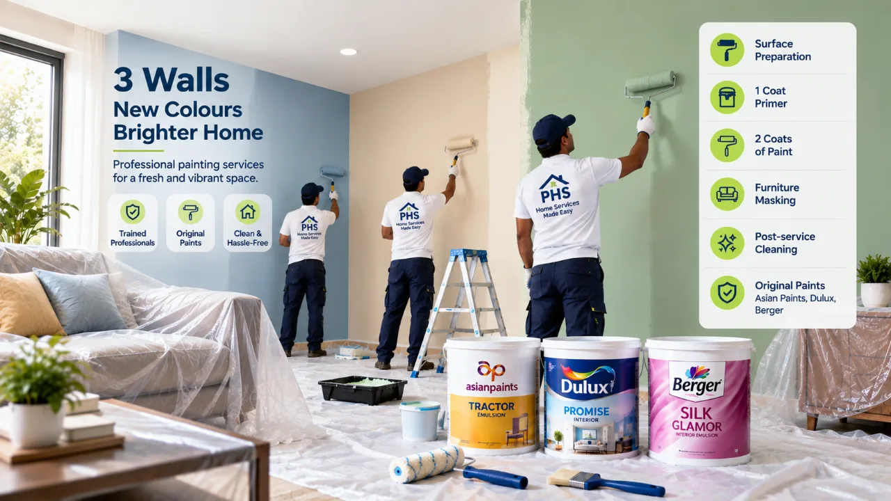 3 walls painting 