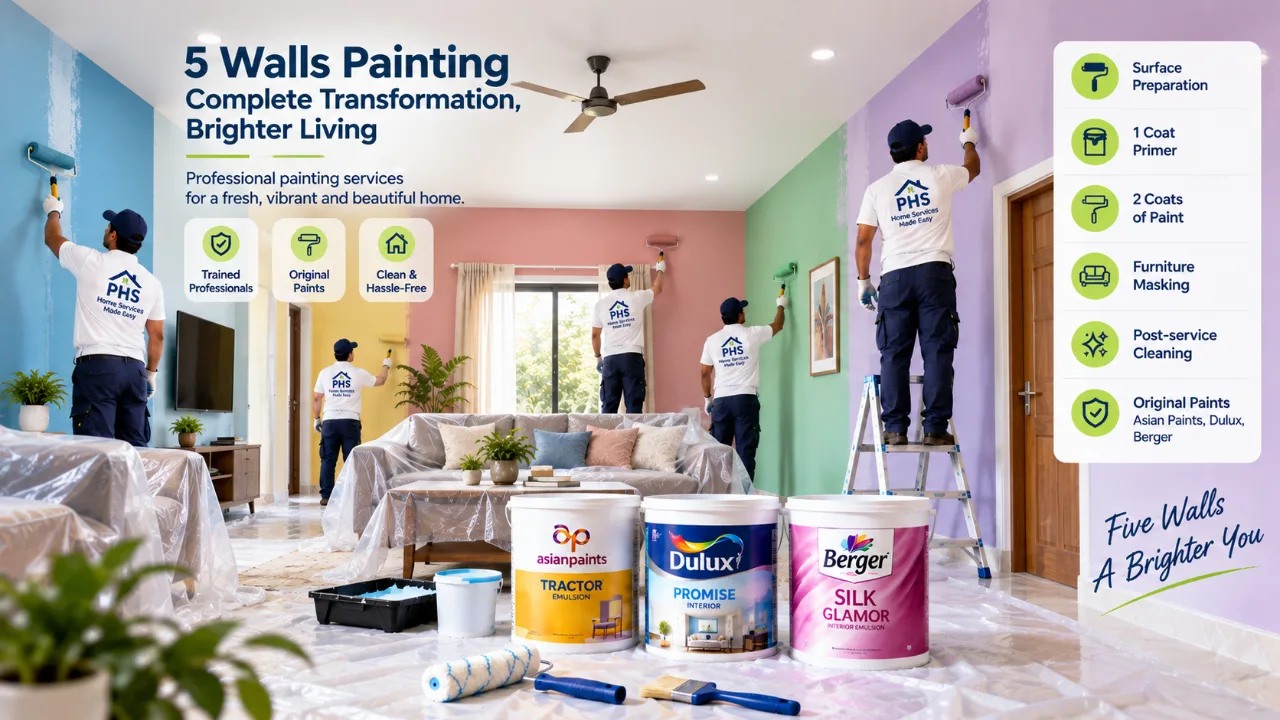5 walls painting   