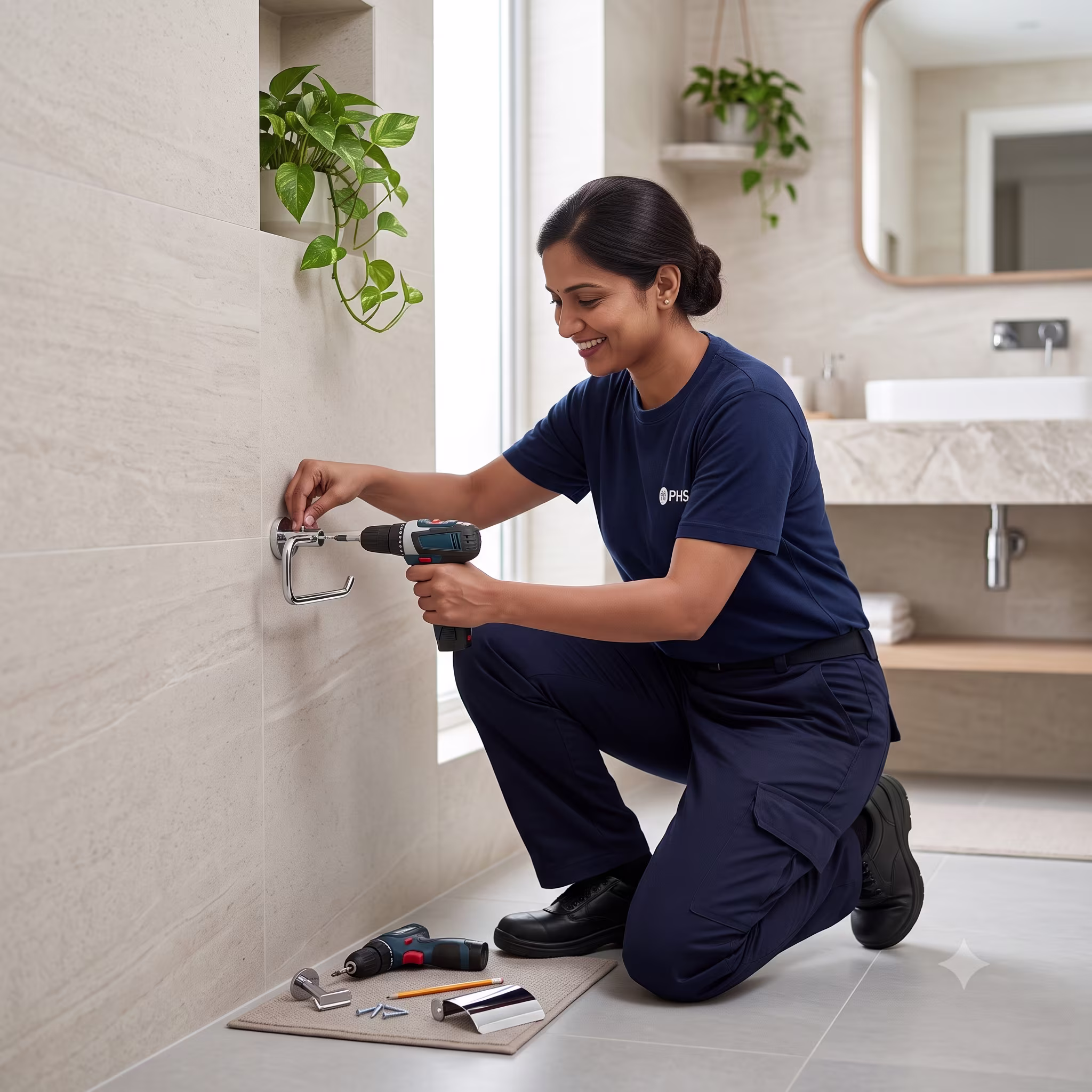 Bathroom Holder & Hanger Installation