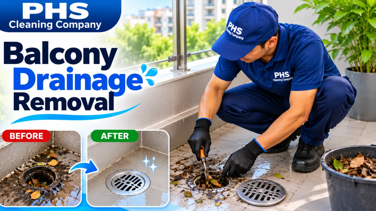 Balcony drainage removal