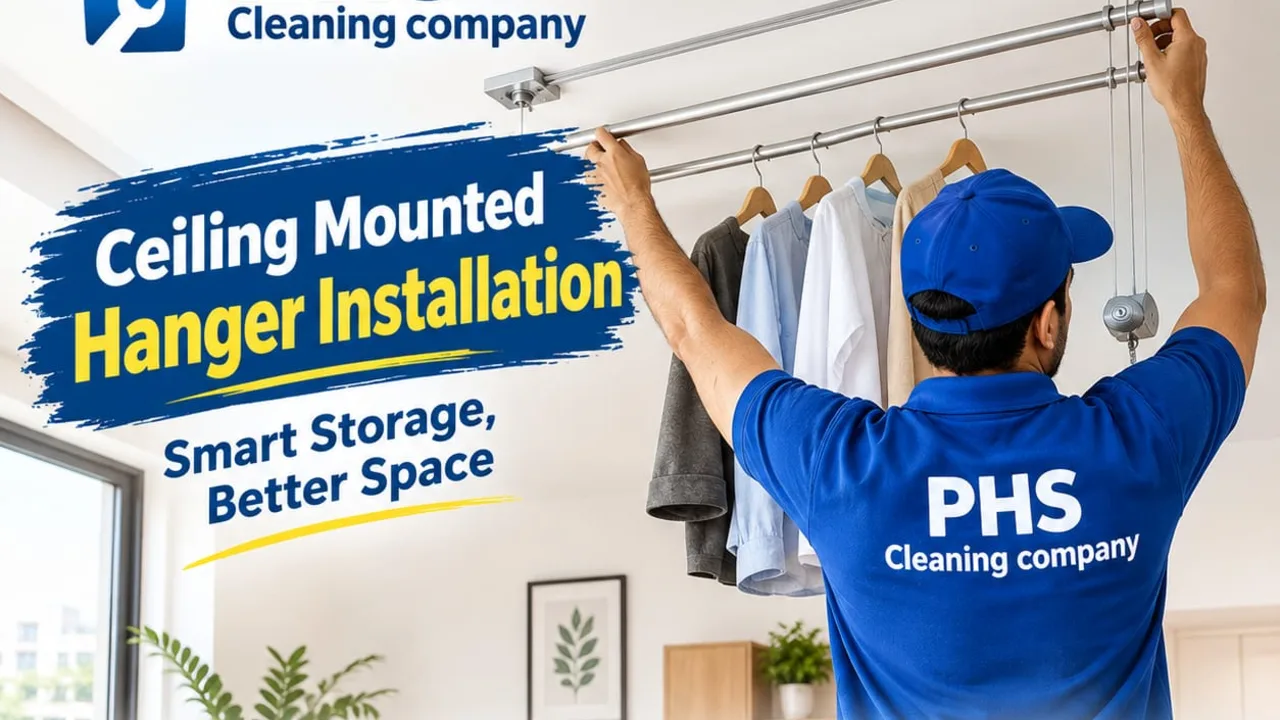 Ceiling-mounted hanger installation