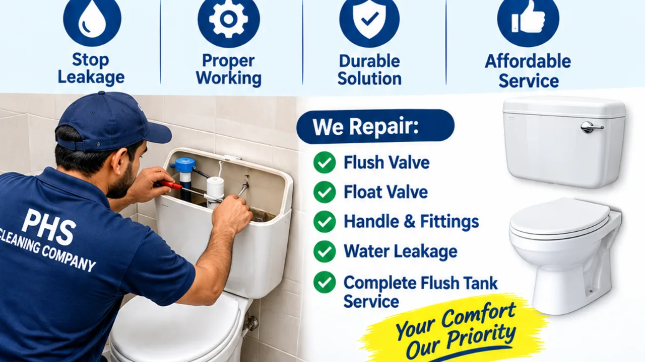 Flush tank repair (external ceramic)
