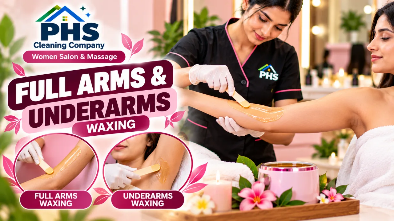 Full arms  and underarms waxing 