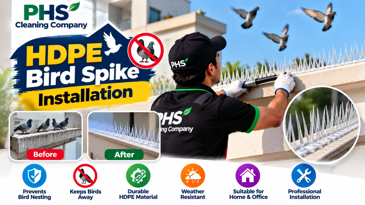 HDPE Bird Spike Installation 