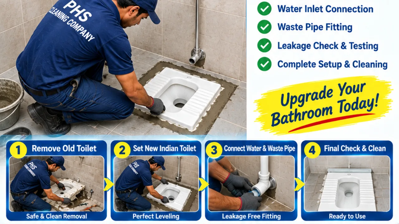 Indian toilet installation