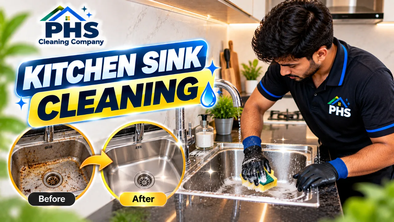 Kitchen sink cleaning 