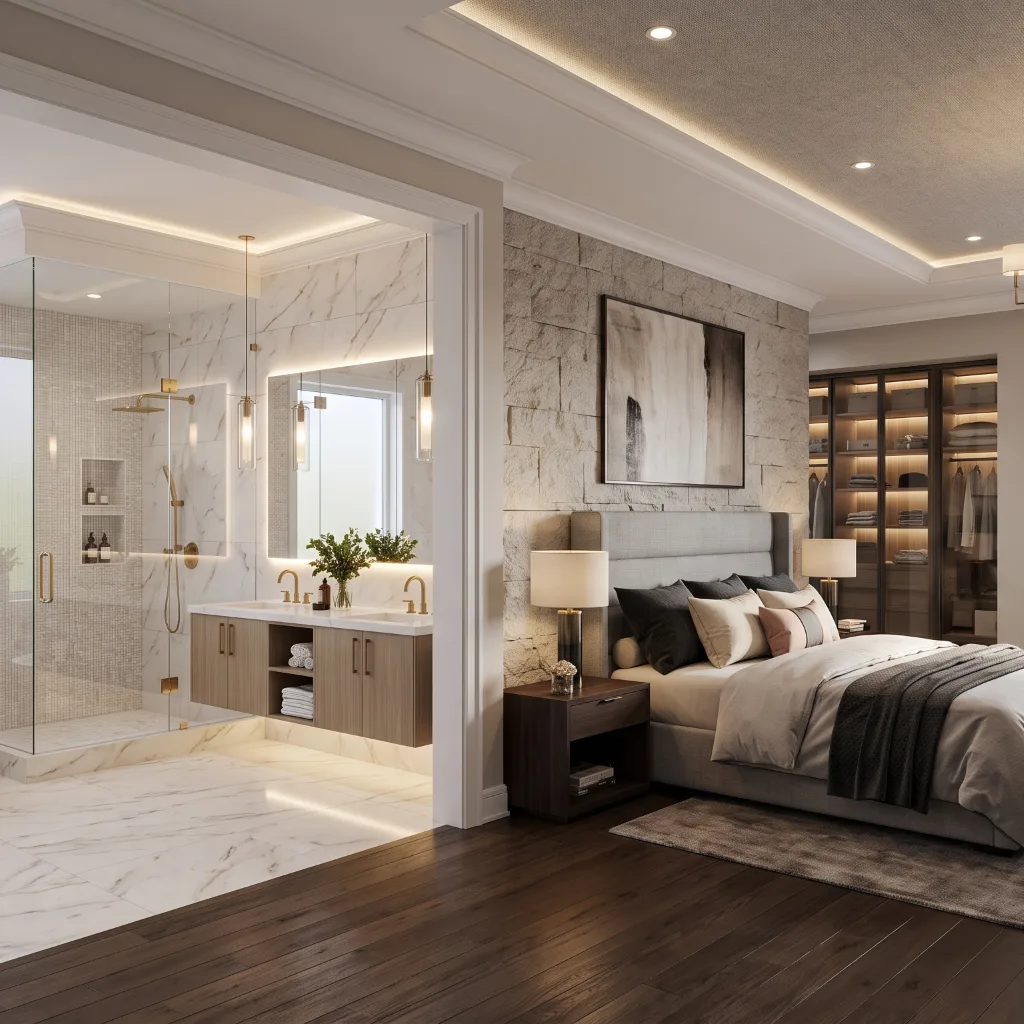 Master Bedroom + Bathroom (3D)