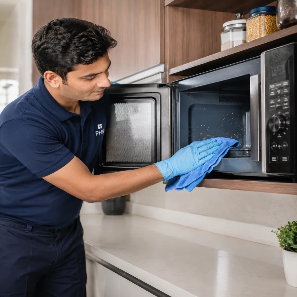 Microwave cleaning