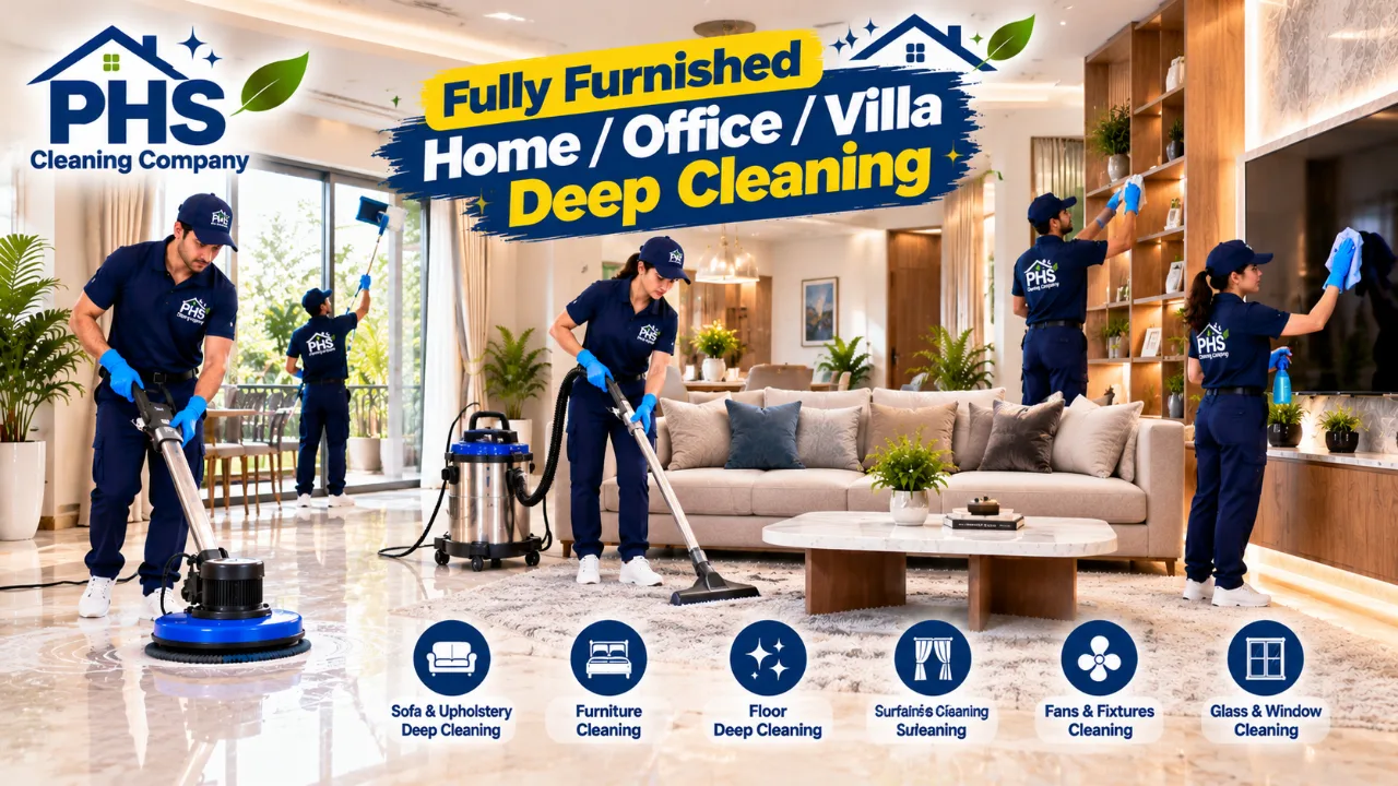 Fully Furnished Home/Office/Villa Deep Cleaning