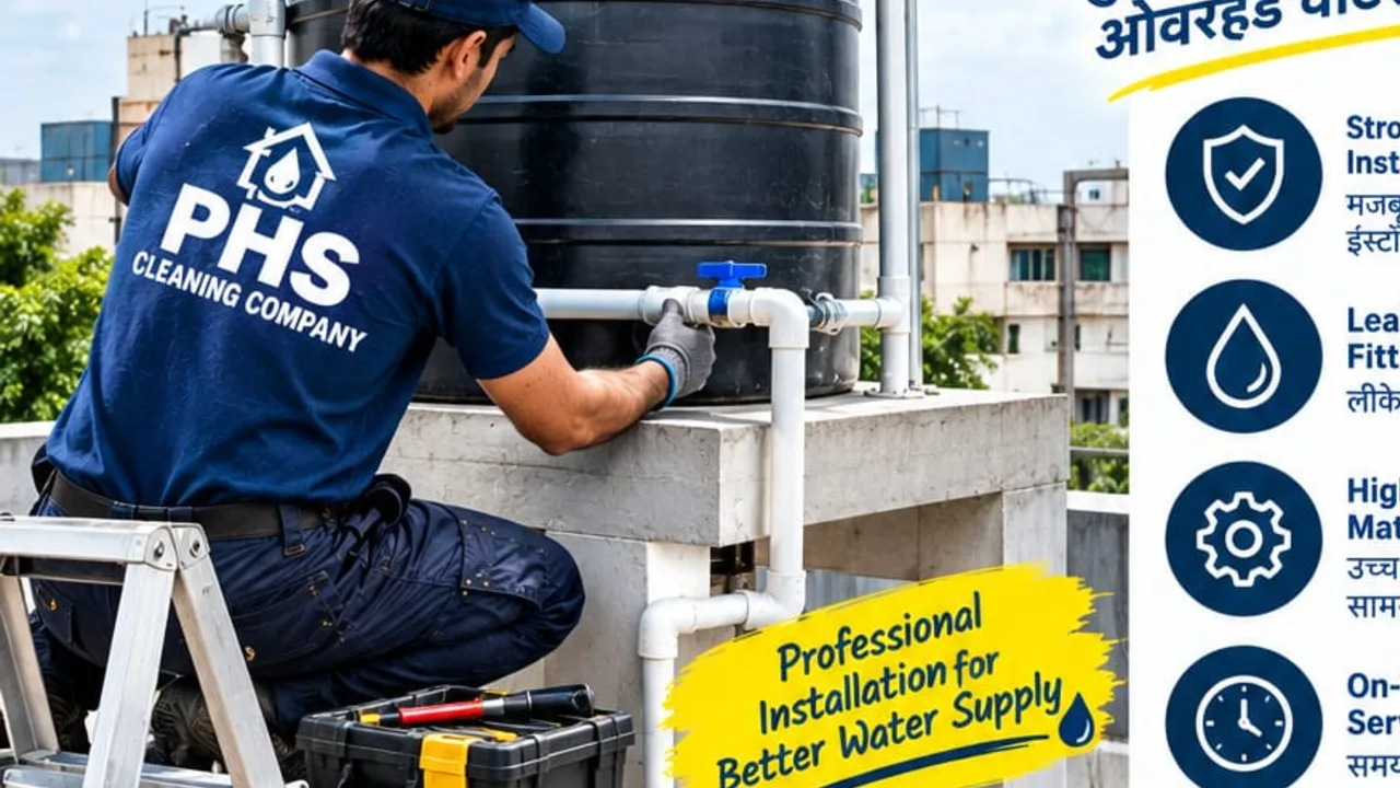 Overhead water tank installation 