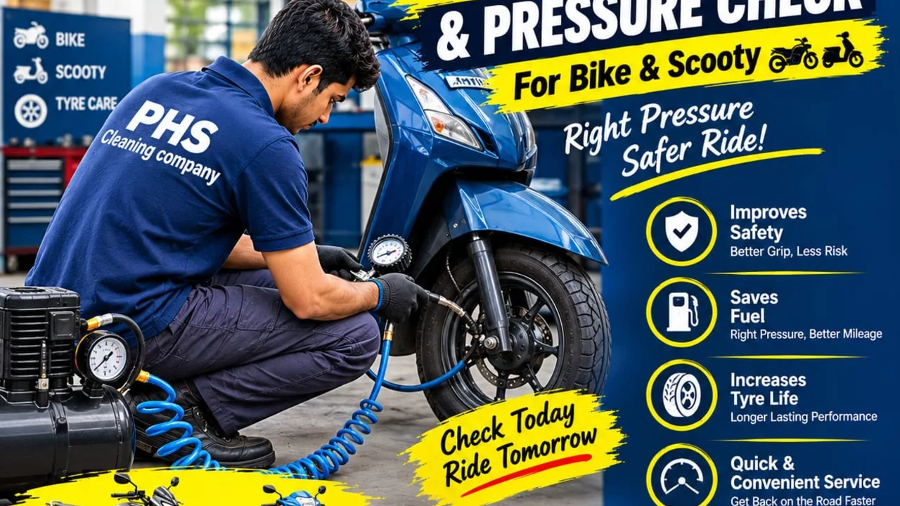 Tyre Air Filling & Pressure Check
