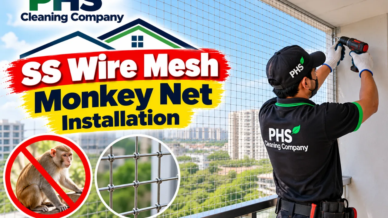 SS Wire Mesh Monkey Net Installation