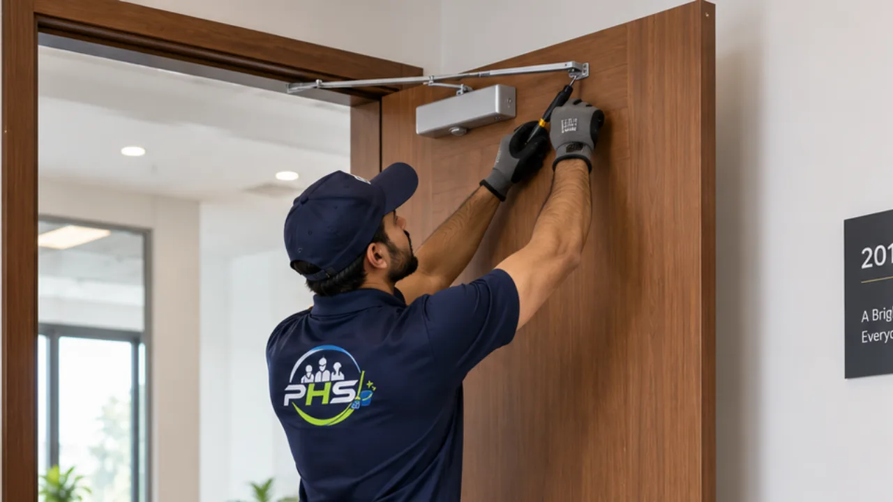 Wall-Mounted Door Closer Installation