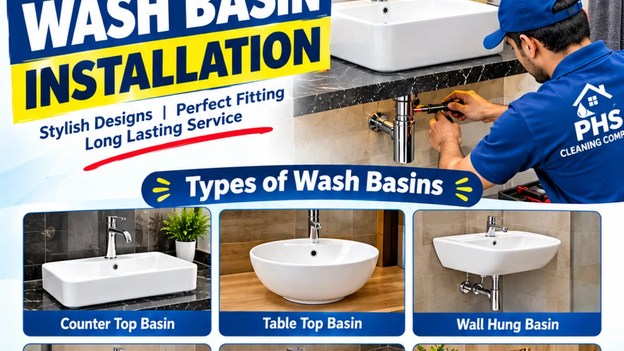  Wash basin installation