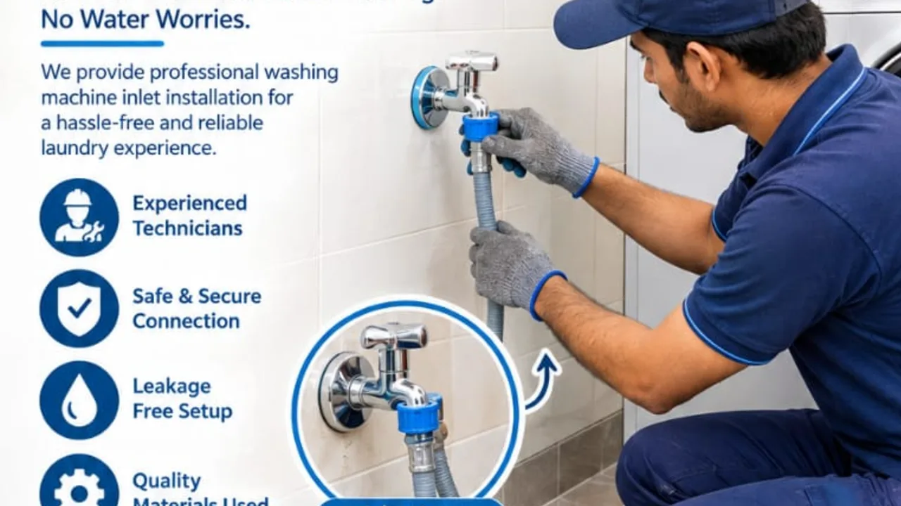 Washing machine inlet installation