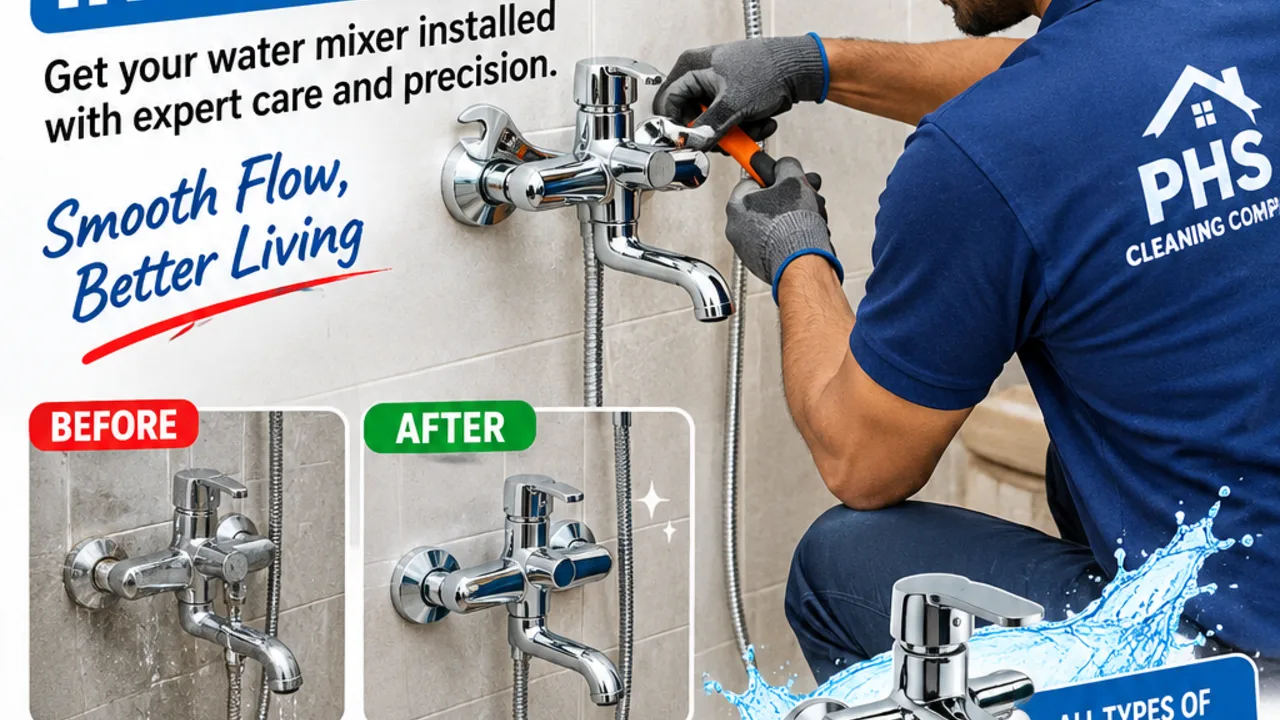 Water mixer installation