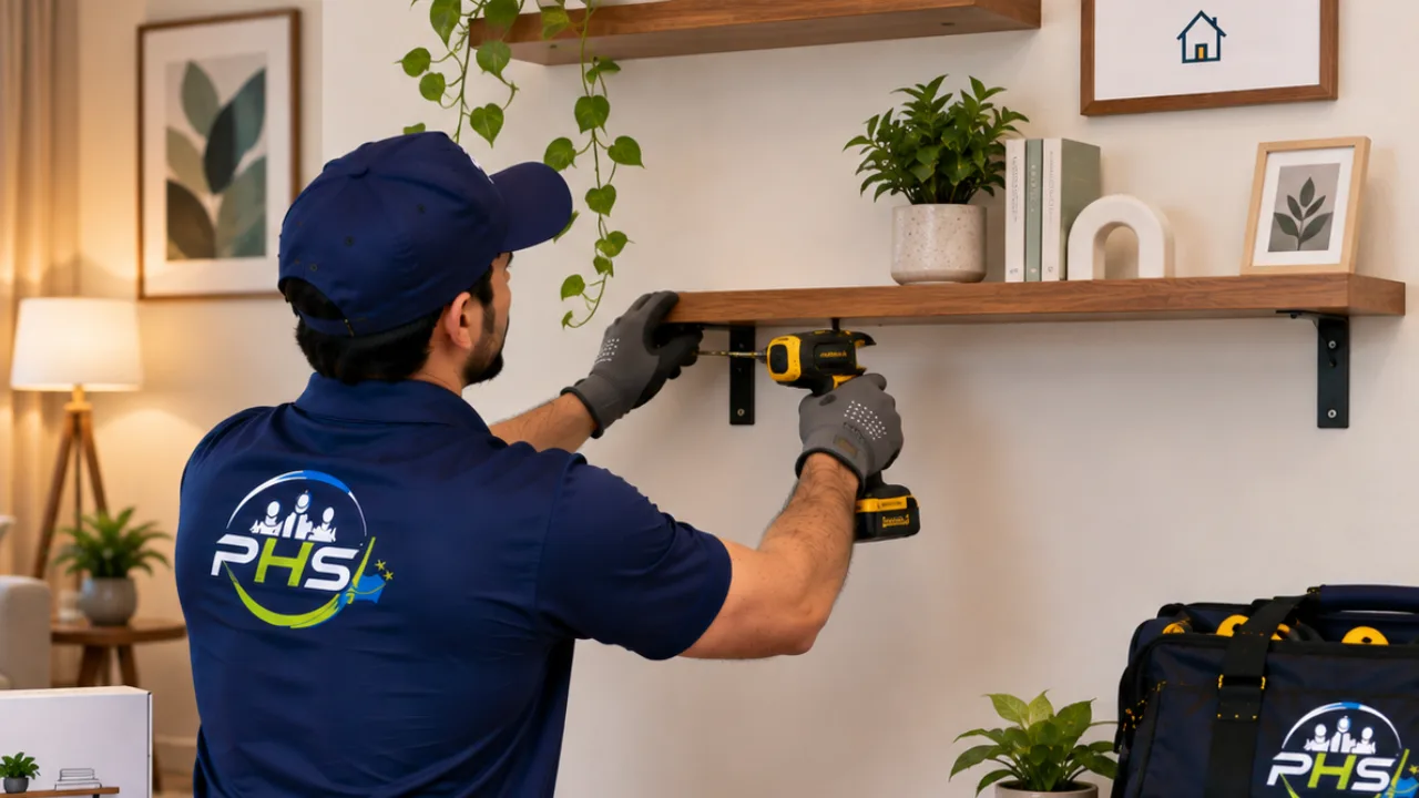 Wooden Shelf Installation